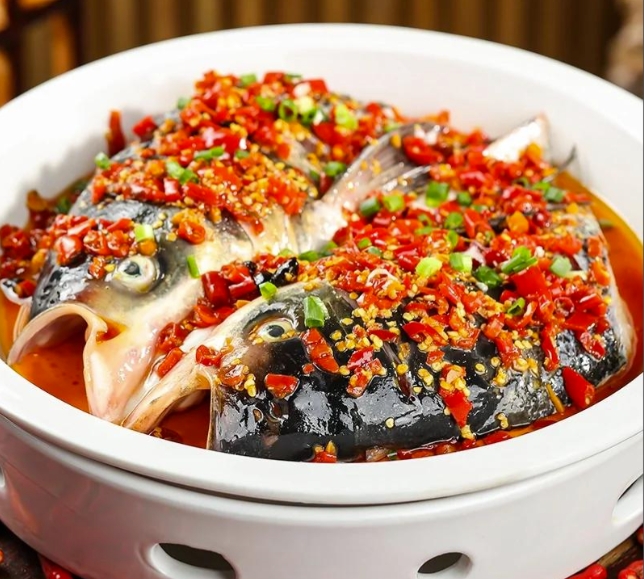 Changsha Steamed Fish Head with Chopped Chili