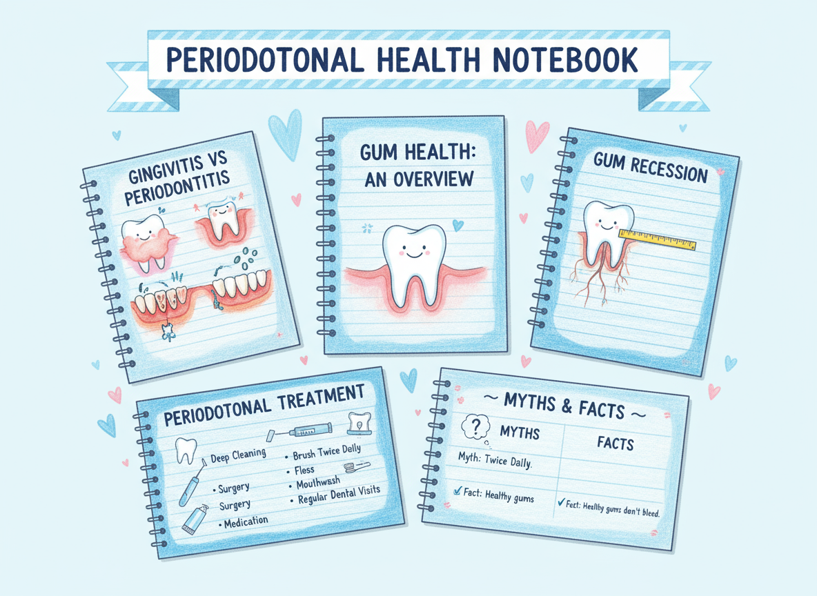 Gum bleeding, periodontitis, recession, black triangles and basic periodontal therapy
